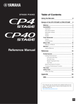 Yamaha CP40 Stage Manual do usuário