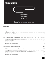 Yamaha Stage Piano CP88, CP73 Supplementary Manual do proprietário