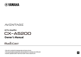 Yamaha AV Pre-Amplifier CX-A5200 Manual do usuário