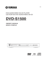 Yamaha DVDS1500 Manual do usuário