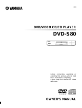 Yamaha DVD-S80 Manual do usuário