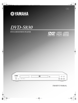 Yamaha DVD-S830 Manual do proprietário