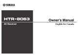Yamaha HTR-8063 Manual do proprietário
