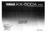 Yamaha KX-500A Manual do proprietário