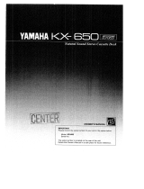 Yamaha KX-650 Manual do proprietário