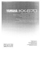 Yamaha KX-670 Manual do proprietário