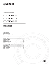 Yamaha MODX7 Ficha de dados