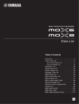 Yamaha MOX8 Ficha de dados