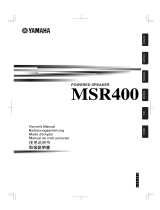 Yamaha MSR400 Manual do proprietário