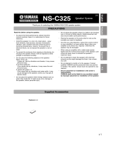 Yamaha NS C325 Manual do usuário