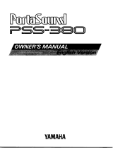 Yamaha PortaSound PSS-380 Manual do proprietário