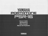 Yamaha PSR-16 Manual do usuário
