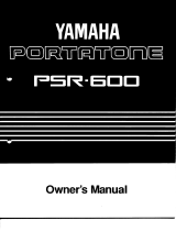 Yamaha Portatone PSR-600 Manual do proprietário