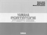 Yamaha Portatone PSR-22 Manual do proprietário