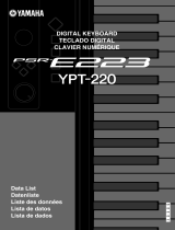 Yamaha PSR-E223 Ficha de dados