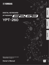 Yamaha PSR-E263 Manual do proprietário