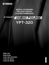 Yamaha PSR-E323 Ficha de dados