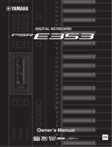 Yamaha PSR-E353 Manual do proprietário