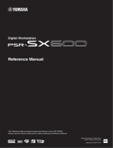 Yamaha PSR-SX600 Manual do usuário