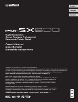 Yamaha PSR-SX600 Manual do proprietário