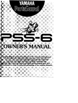 Yamaha PSS-6 Manual do proprietário