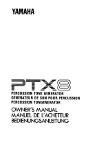 Yamaha PTX8 Manual do proprietário