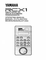 Yamaha RCX1 Manual do proprietário