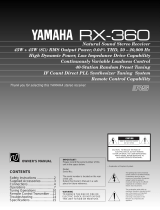 Yamaha RX-360 Manual do proprietário