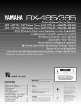 Yamaha RX-485 Manual do usuário