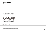 Yamaha RX-A1070 Manual do proprietário
