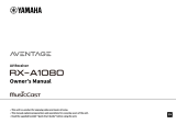 Yamaha RX-A1080 Manual do proprietário