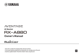 Yamaha RX-A880 Manual do proprietário
