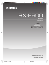 Yamaha RX-E600 Manual do proprietário