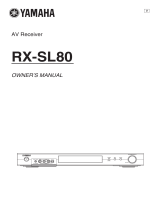 Yamaha RX-SL80 Manual do usuário