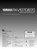 Yamaha RX-V1870 Manual do usuário