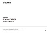 Yamaha RX-V385 Manual do proprietário