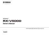 Yamaha RXV500DB Manual do proprietário