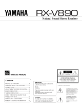 Yamaha RX-V890 Manual do usuário