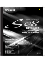 Yamaha S08 Ficha de dados