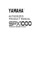 Yamaha SPX1000 Manual do proprietário