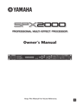 Yamaha SPX2000 Manual do usuário