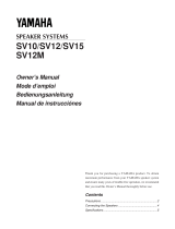 Yamaha SV10 Manual do usuário