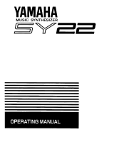 Yamaha SY22 Manual do proprietário