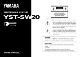 Yamaha YST-SW20 Manual do usuário