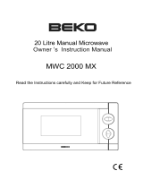 Beko MWC 2000 MX Manual do proprietário