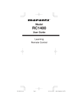 Marantz RC1400 Manual do usuário