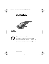 Metabo W2000 7 INCH Instruções de operação