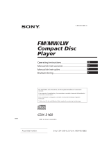 Sony CDX-3160 Manual do usuário