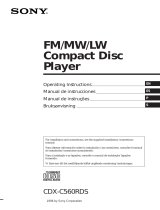 Sony CDX-C560RDS Manual do usuário