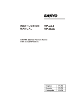 Sanyo RP-444 Manual do usuário